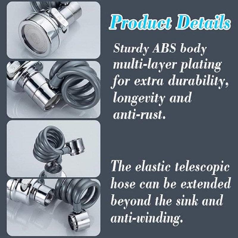 360° Water Faucet Extender with Adjustable Modes