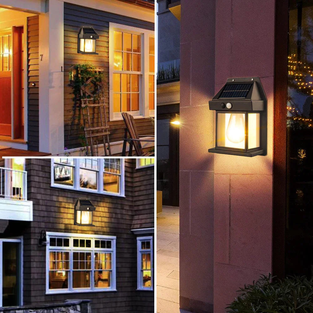 Solar Powered Motion Sensor Wall Lamp
