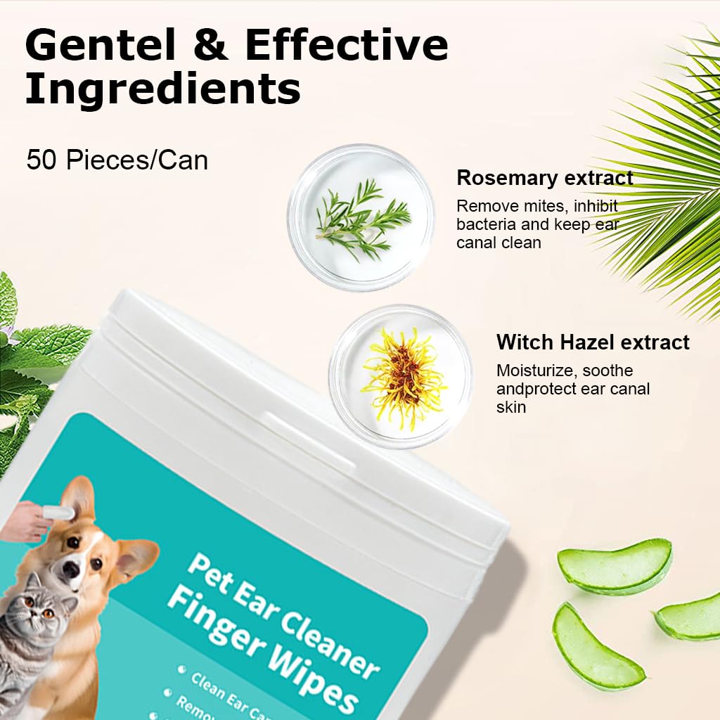 Pet Ear Cleaning Finger Wet Wipes