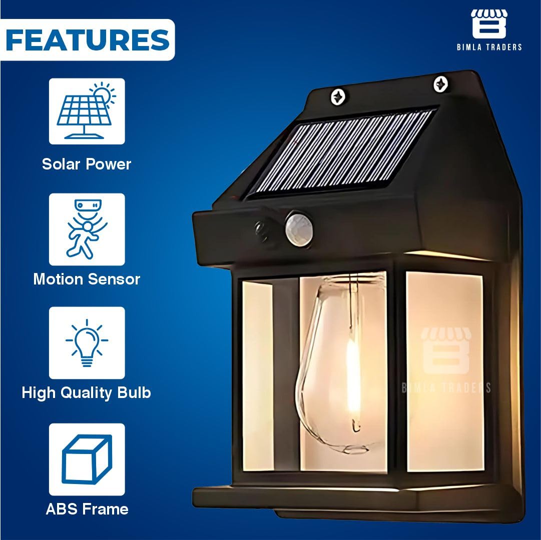 Solar Powered Motion Sensor Wall Lamp