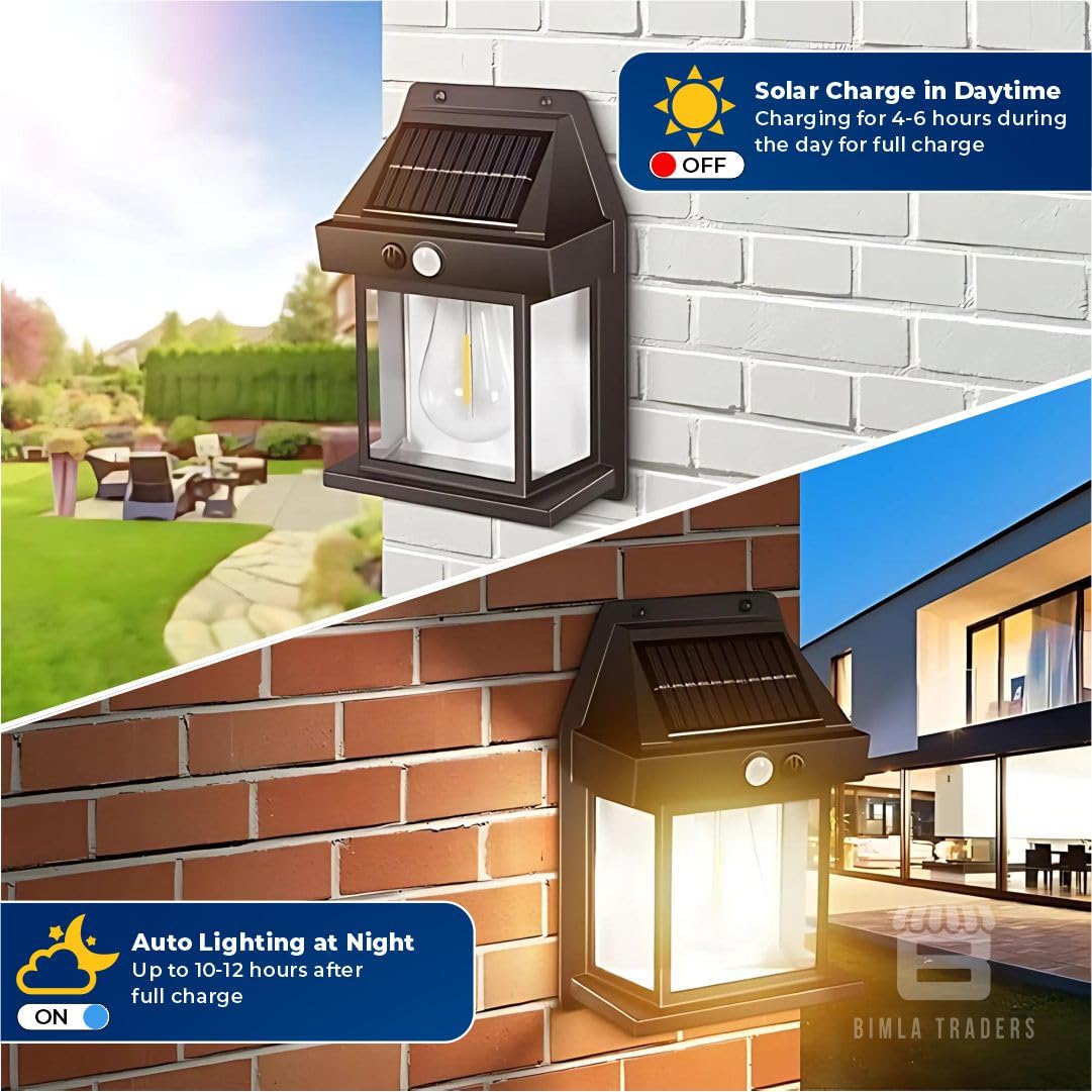 Solar Powered Motion Sensor Wall Lamp