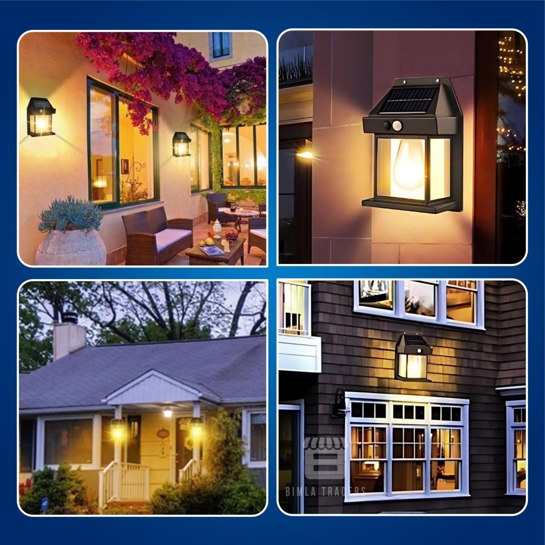 Solar Powered Motion Sensor Wall Lamp
