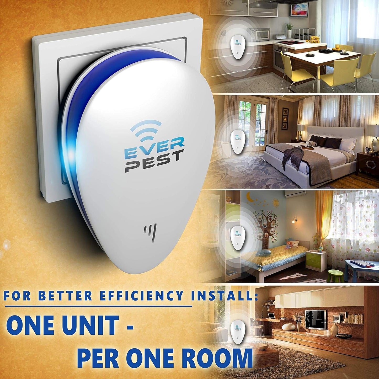 Ever Pest™ Ultrasonic Pest Repeller 2025 More Effective || Safe, Eco-Friendly, Plug-in Solution (Pack of 2)