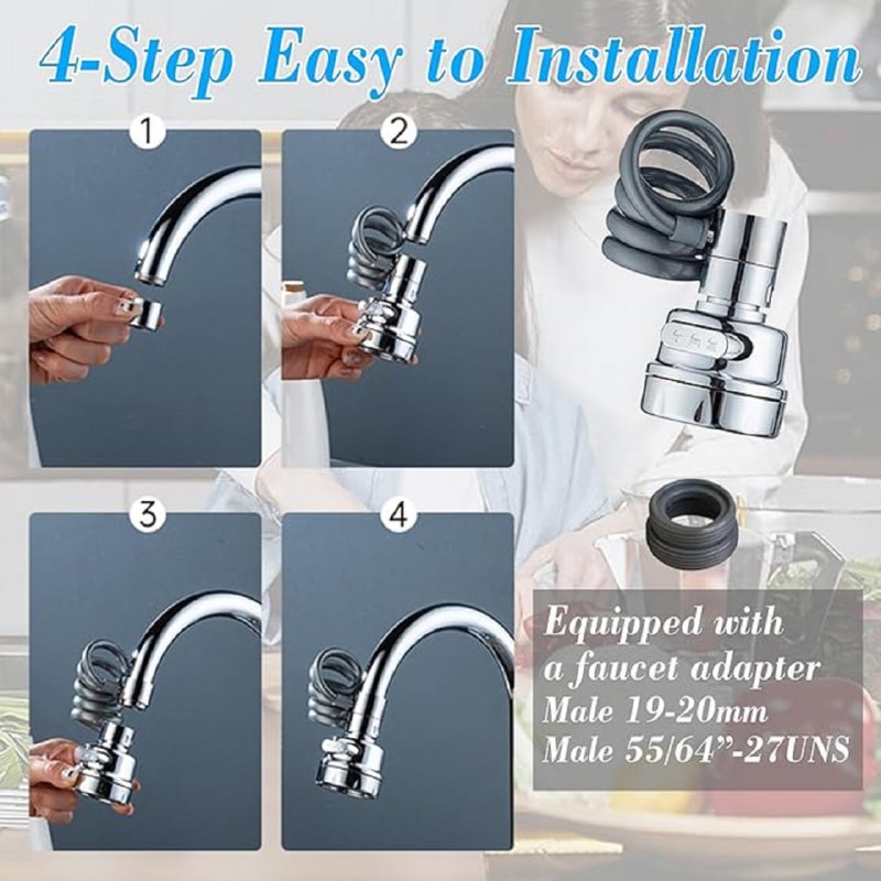 360° Water Faucet Extender with Adjustable Modes
