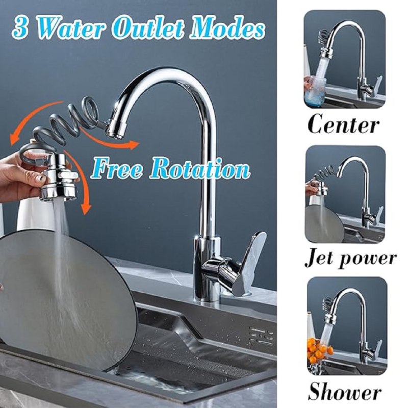 360° Water Faucet Extender with Adjustable Modes