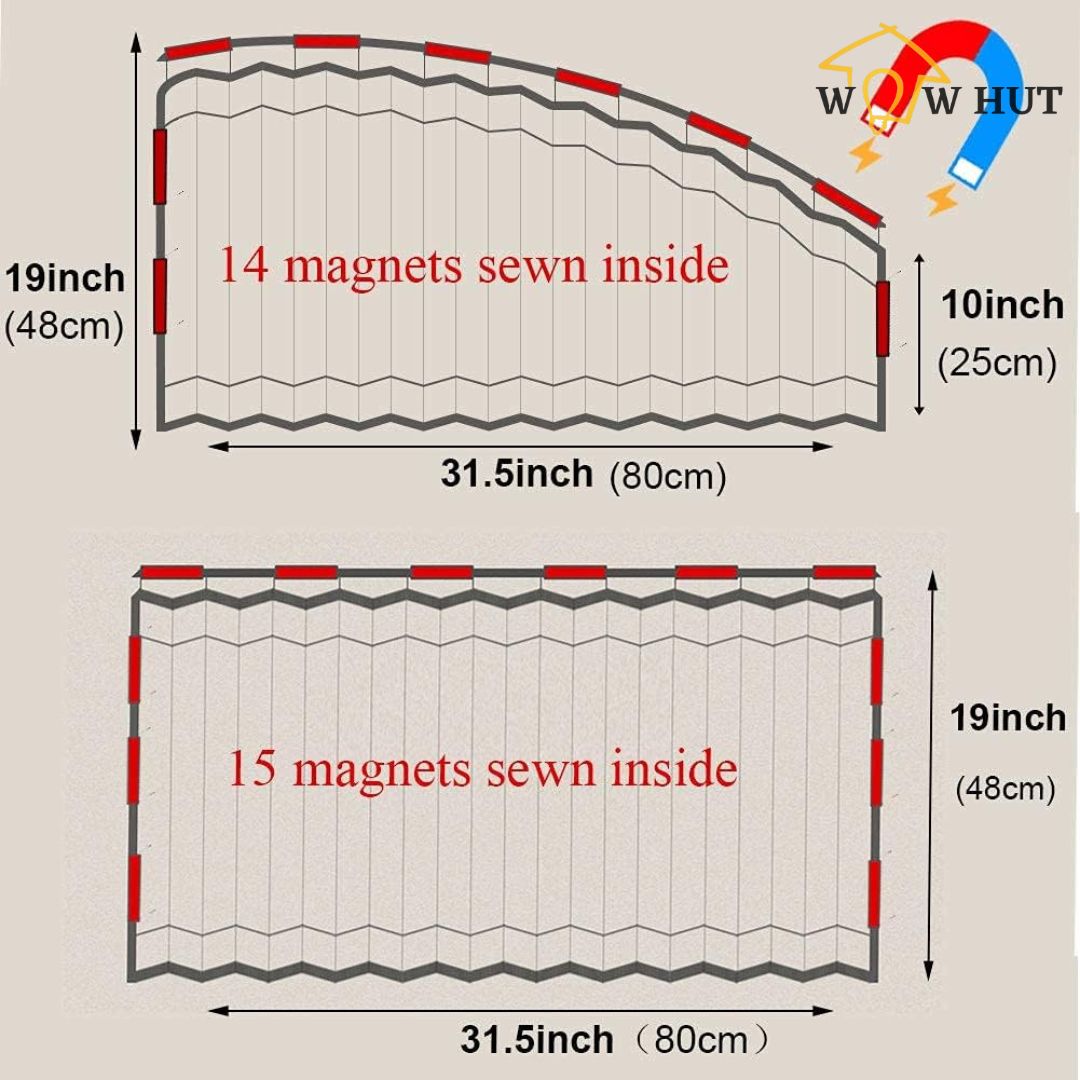 Universal Magnetic Car Curtain (4 Pcs)