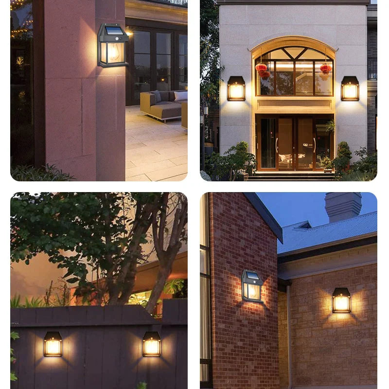 Solar Powered Motion Sensor Wall Lamp