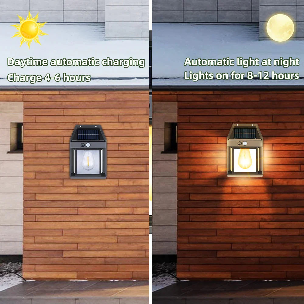 Solar Powered Motion Sensor Wall Lamp