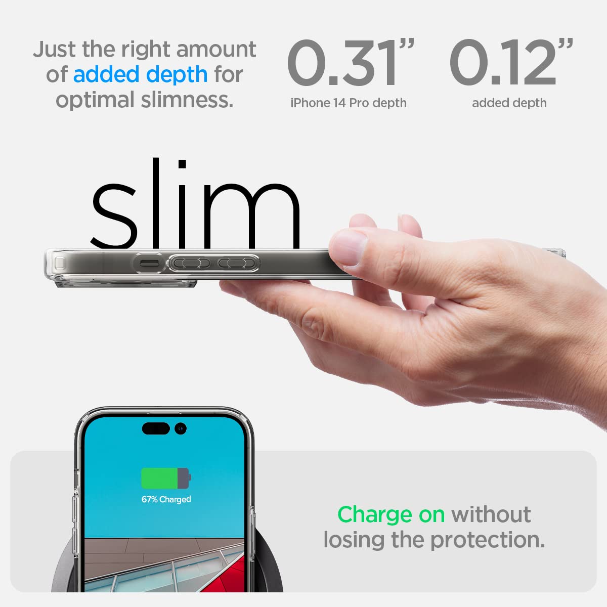 Spigen Transparent Case Compatible for iPhone