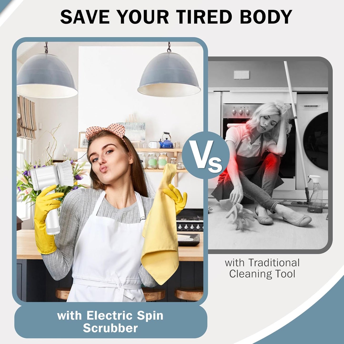 Turbo Clean™ 5 in 1 Multipurpose Electric Re-Chargeable Brush