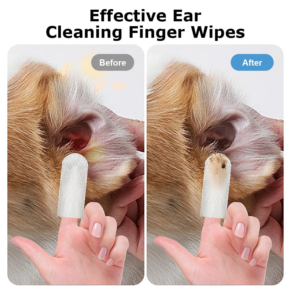 Pet Ear Cleaning Finger Wet Wipes