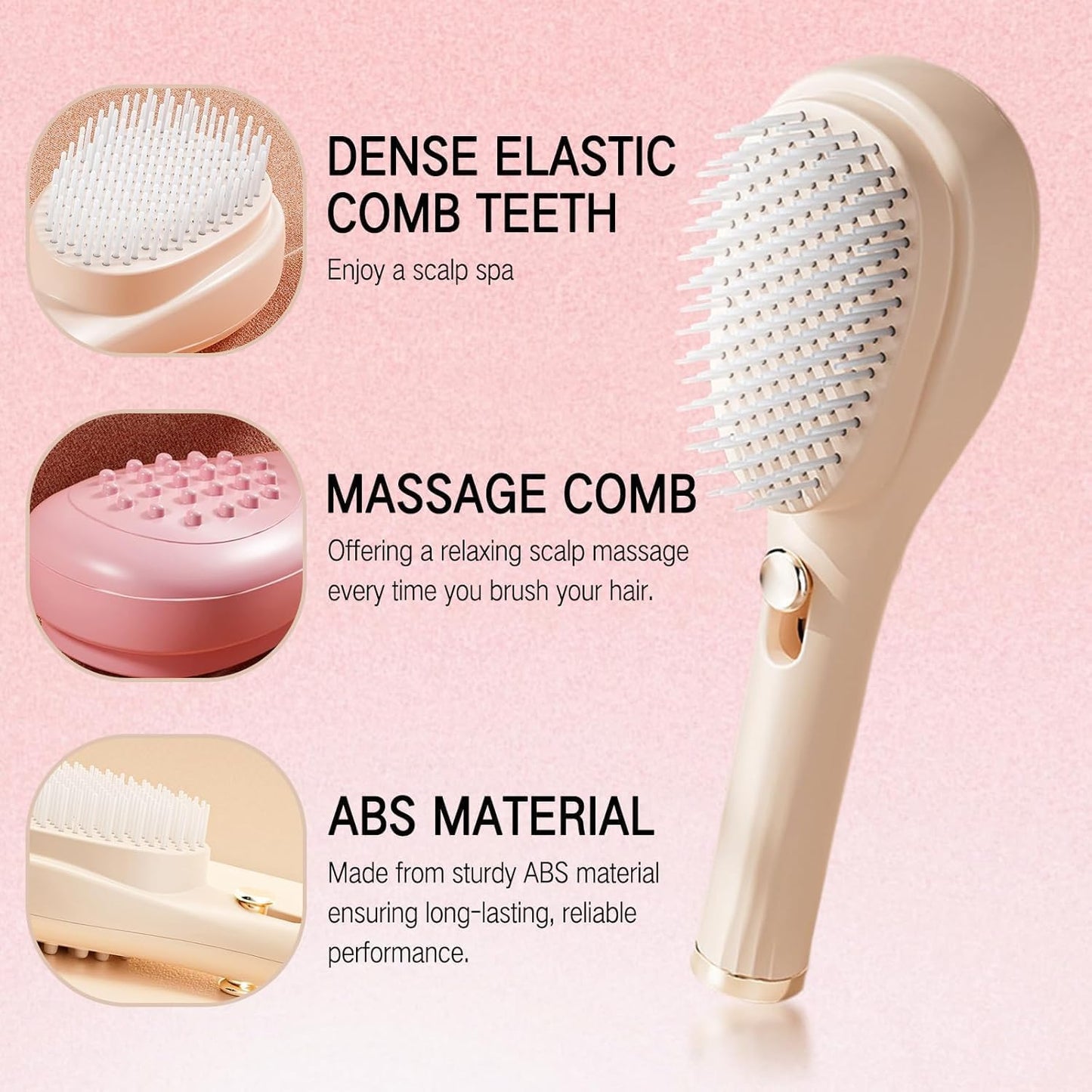 Self-Cleaning Hair brush | One Click Cleaning , No Mess!