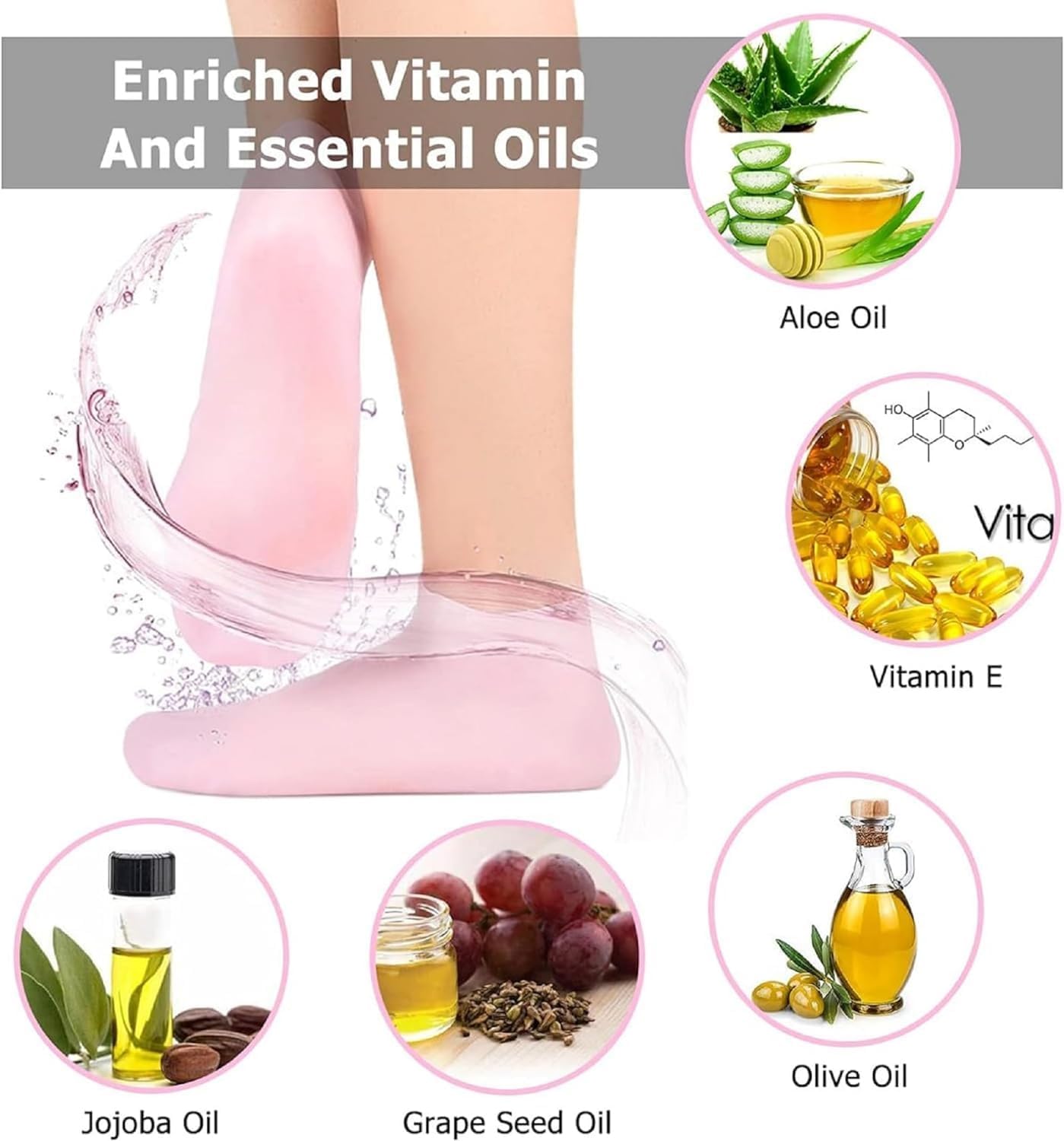 Crack Heel Pedicure Silicon Spa Gel Socks