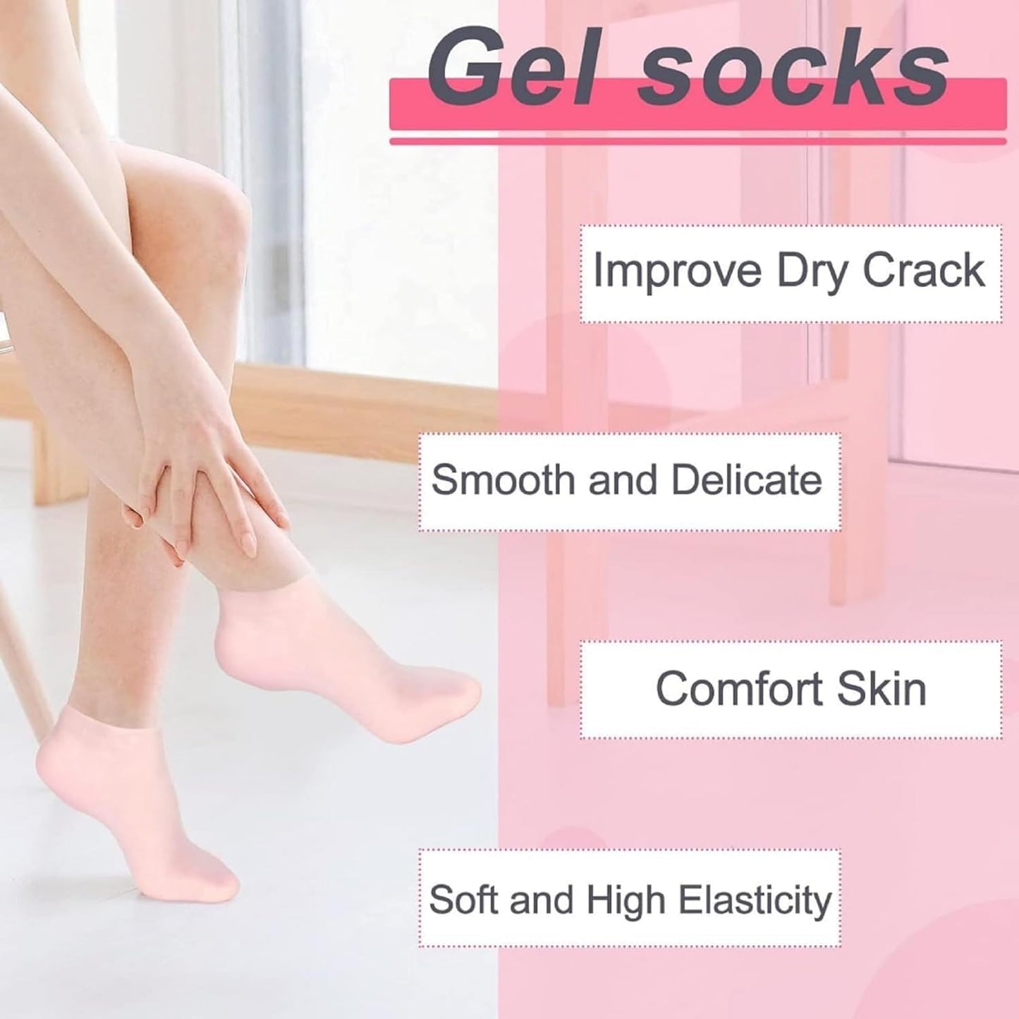 Crack Heel Pedicure Silicon Spa Gel Socks