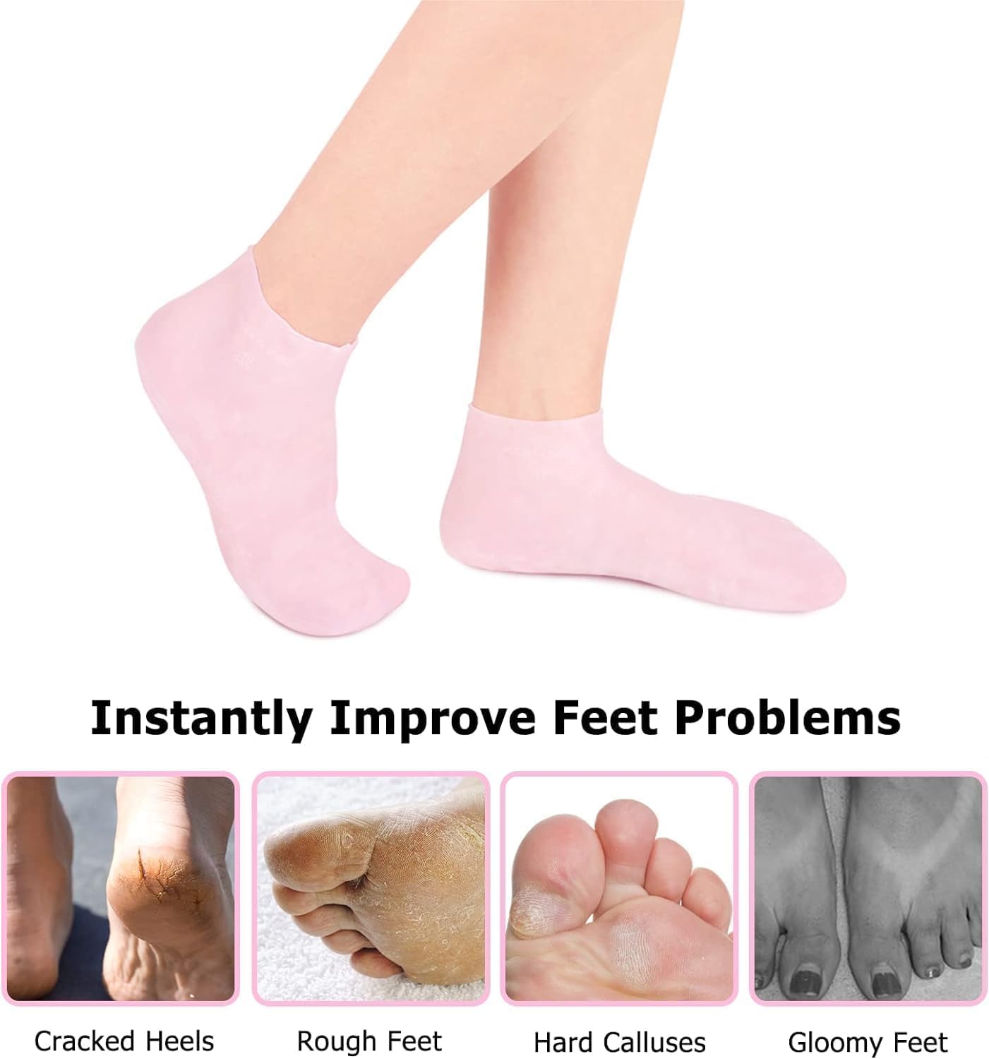 Crack Heel Pedicure Silicon Spa Gel Socks