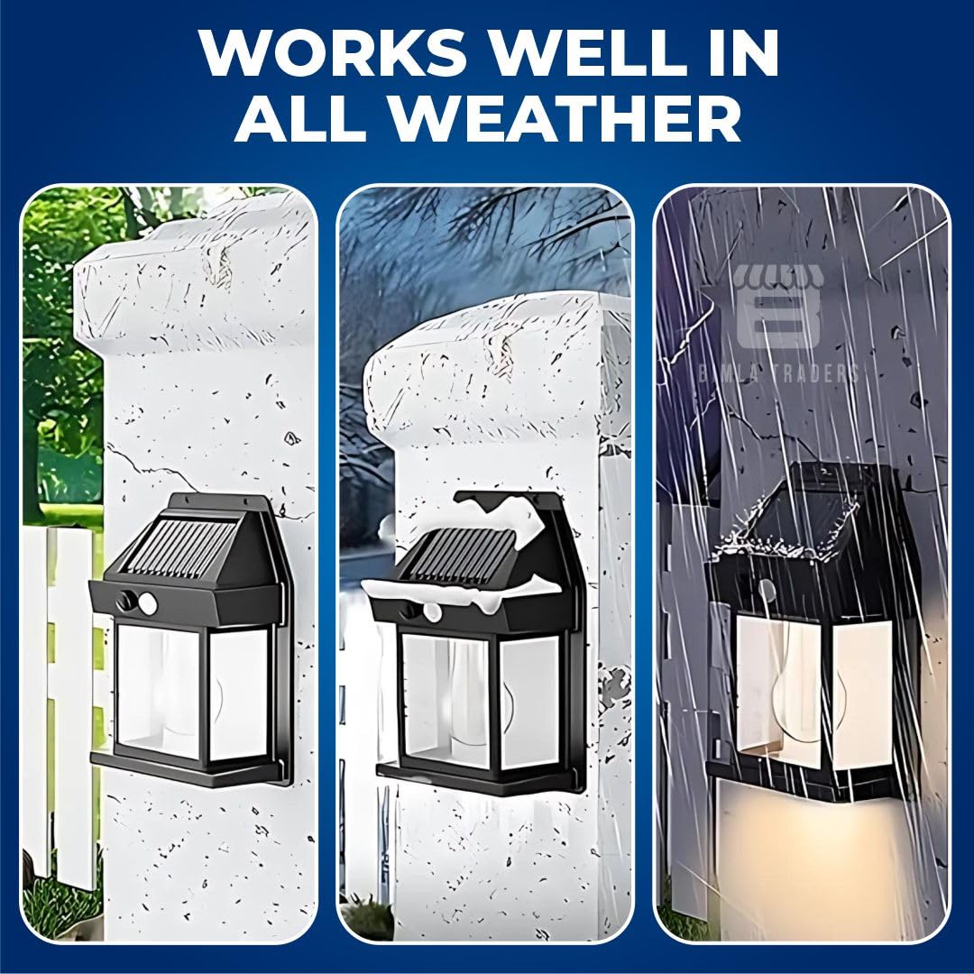 Solar Powered Motion Sensor Wall Lamp