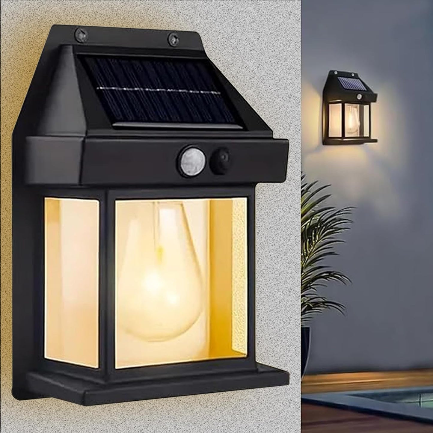 Solar Powered Motion Sensor Wall Lamp