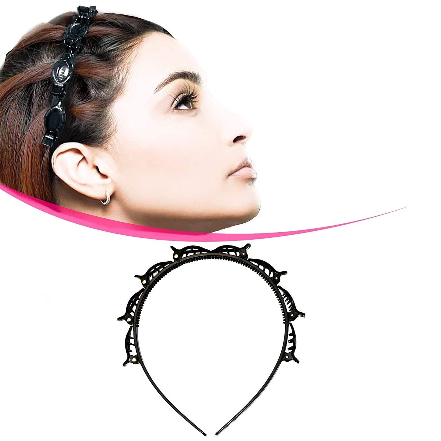 Double-Layer Twist Hair Band with Styling Clips (BUY 1 GET 1 FREE)