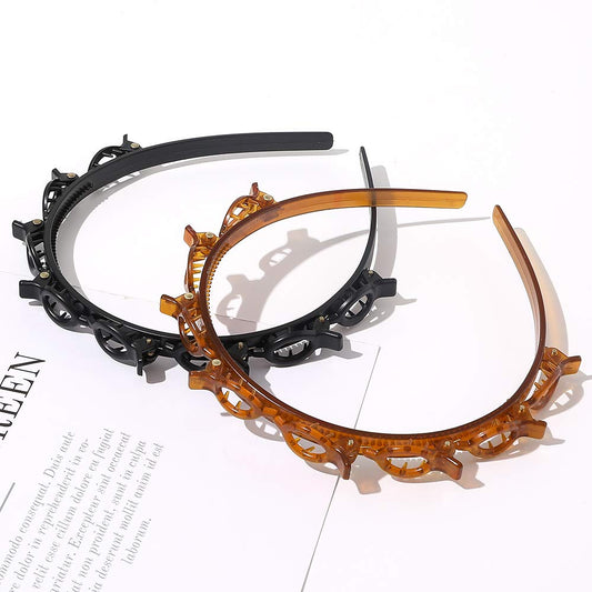 Double-Layer Twist Hair Band with Styling Clips (BUY 1 GET 1 FREE)