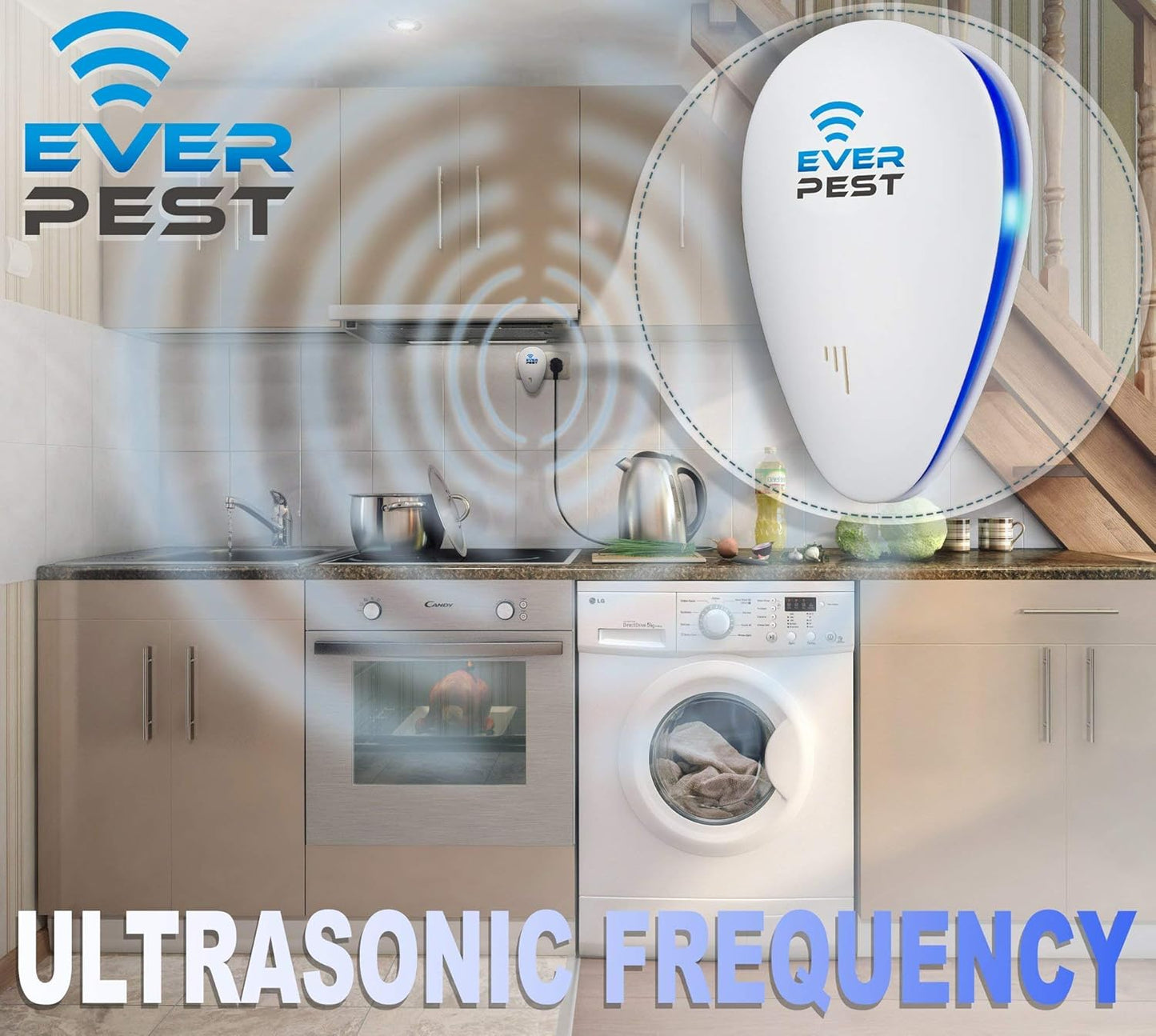 Ever Pest™ Ultrasonic Pest Repeller 2025 More Effective || Safe, Eco-Friendly, Plug-in Solution (Pack of 2)