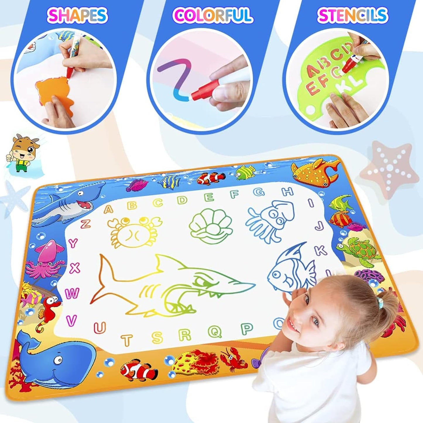 DoodleNest™ Mess-Free Magic Drawing Mat – Unleash Creativity, Anytime!